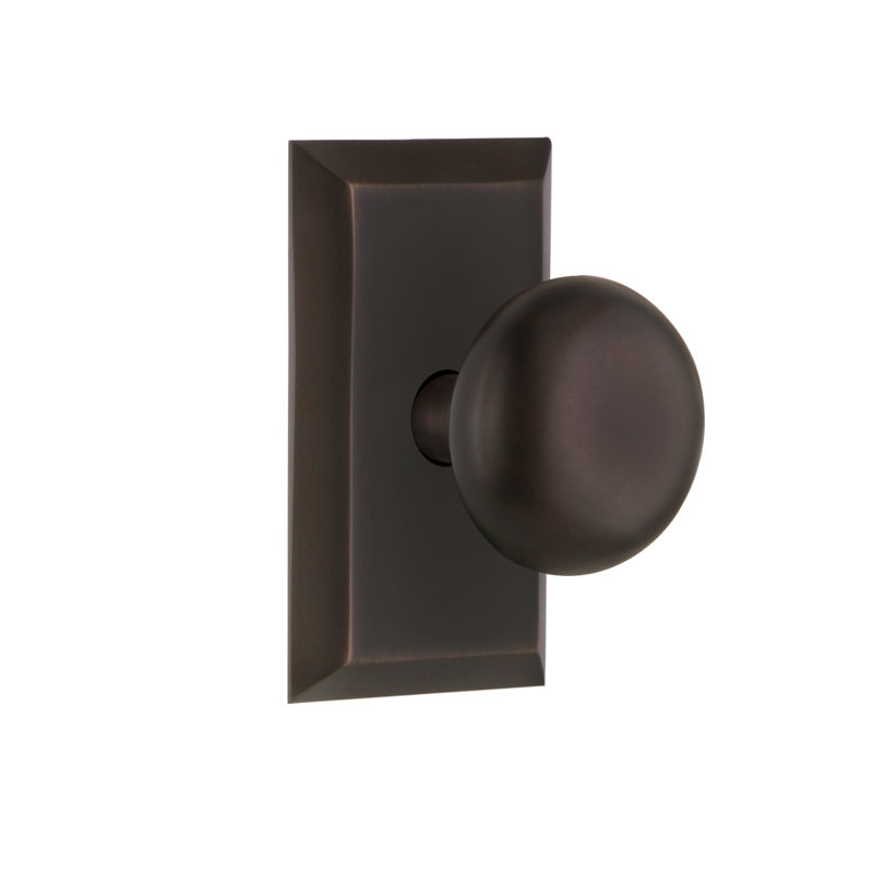 Plaque Studio avec bouton de porte New York, Bronze intemporel