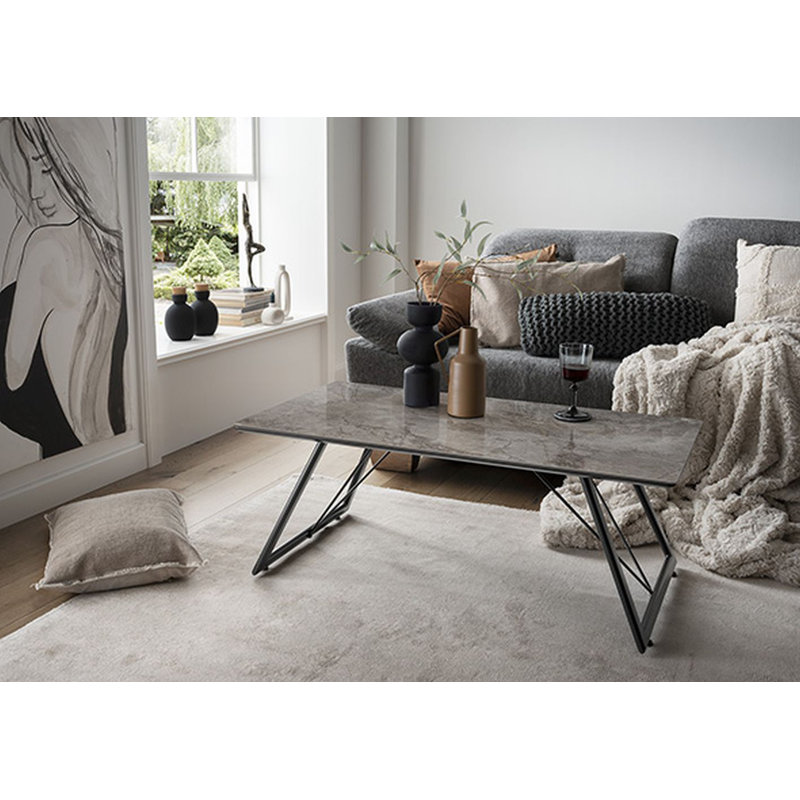 Adamik Sled Coffee Table with Storage, Dark Grey