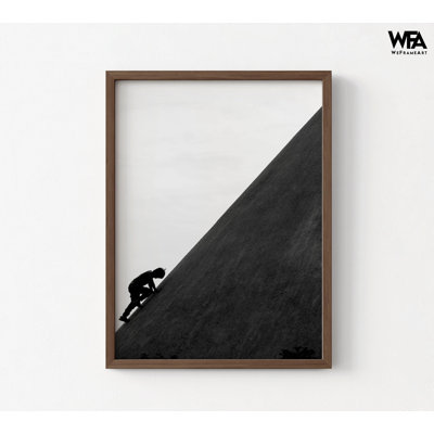 Framed Mountain Climbing Prints, Rock Climber, Outdoor Rock Climbing Photography, Sporty Outdoor Prints, Steep Slope Picture