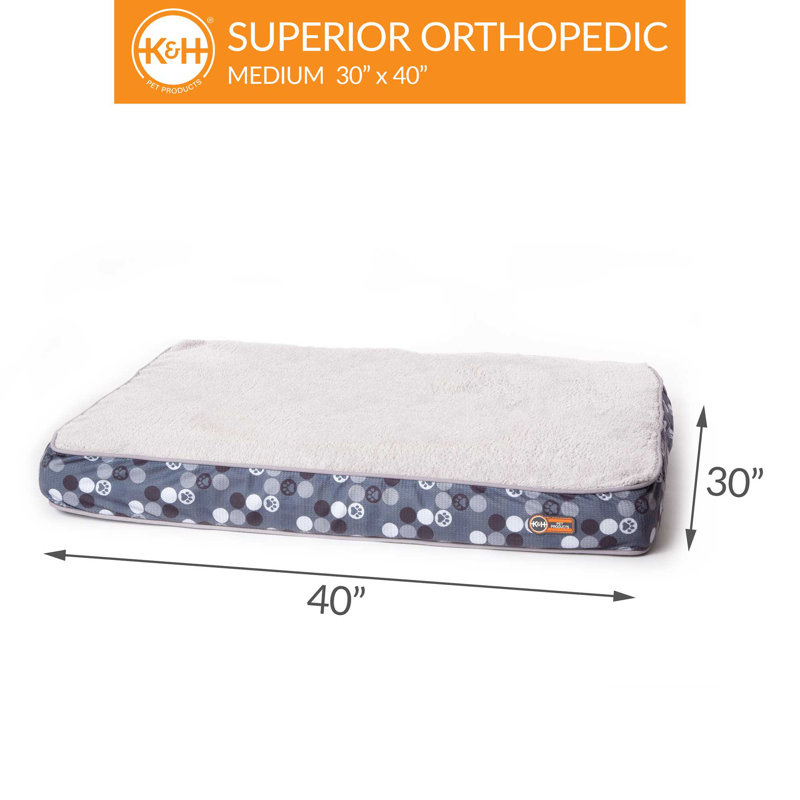 Lit orthopédique pour chien Superior, gris, Médium