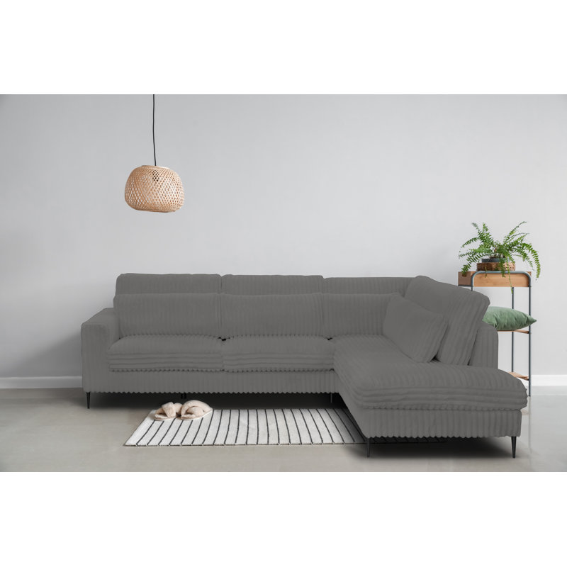Edelare 4 Seater Corner Sofa , Right, Grey