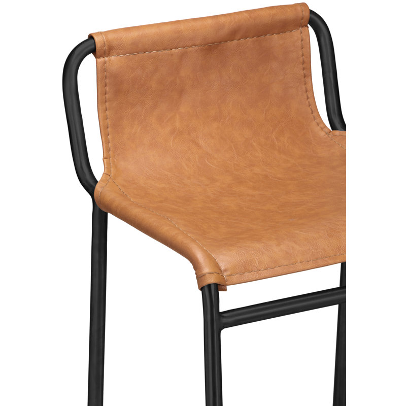 Dax Counter Stool, Cognac Vegan Leather