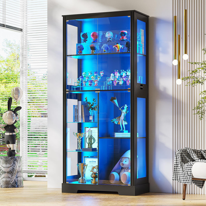 Vitrine avec 3 lumières colorées, Noir
