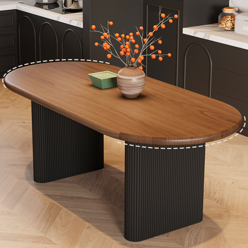 Table de salle à manger ovale, simple mais pratique., 29.52"H x 78.74"L x 35.43"W