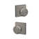 Bowery Double Dummy Knob with Collins Trim