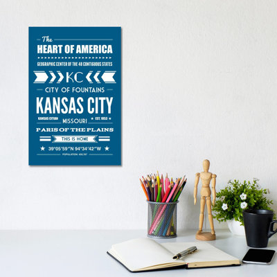 Kansas City - Typography Print by Benton Park Prints - Wrapped Canvas Gallery-Wrapped Canvas Giclée