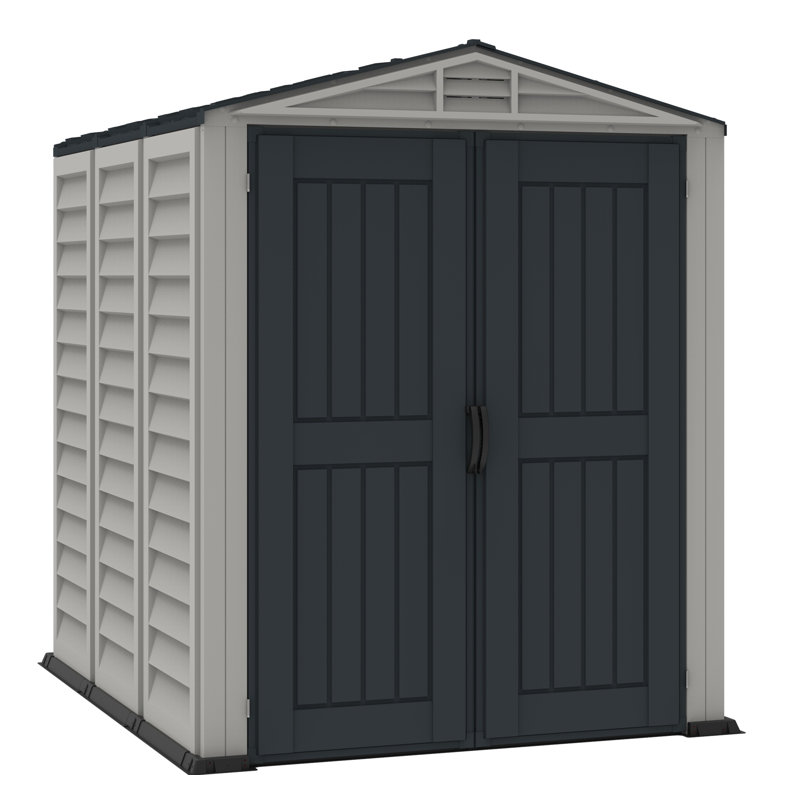 Yardmate Plus 5 ft. 7 in. W x 8 ft. D Plastic Traditional Storage Shed