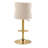 Swivel Upholstered Adjustable Height Counter Stool with Iron Frame-464614137