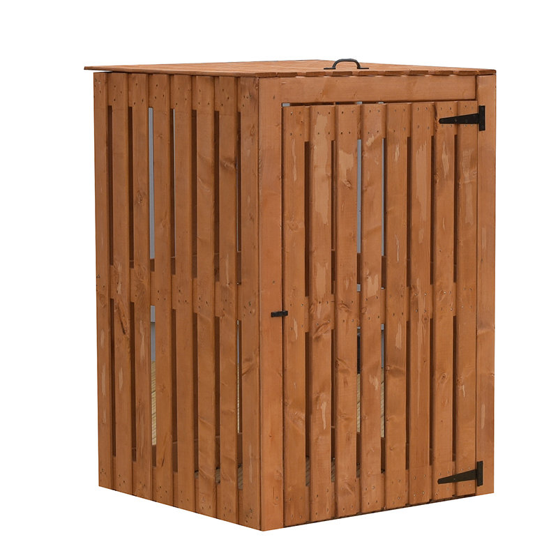 Wheelie Wooden Single Bin Store