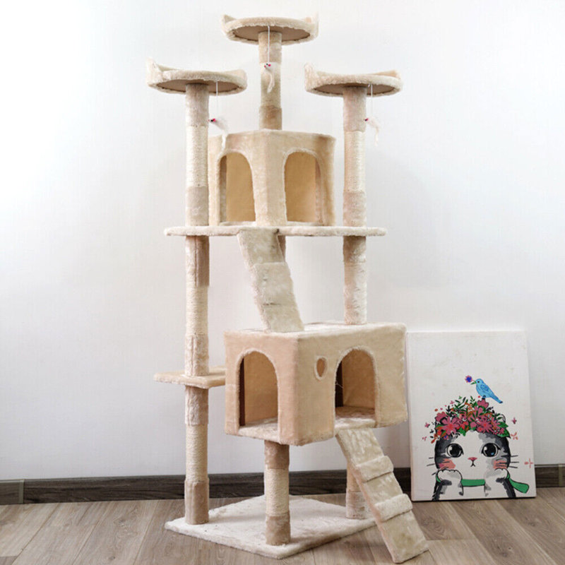 Meuble d'escalade très grand pour chat, Beige
