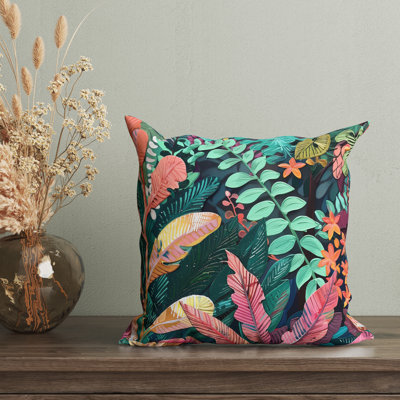 Jungle Haven Floral Reversible Pillow Cover