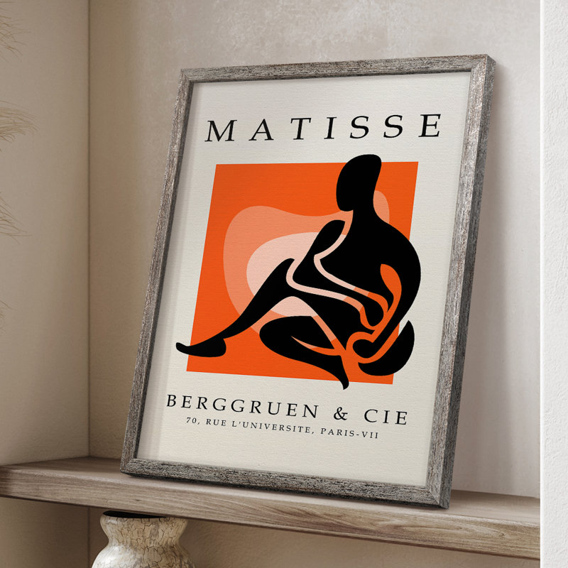 Matisse C XXXV, reproduction d'art encadrée - bois massif, H 21 po x l 17 po