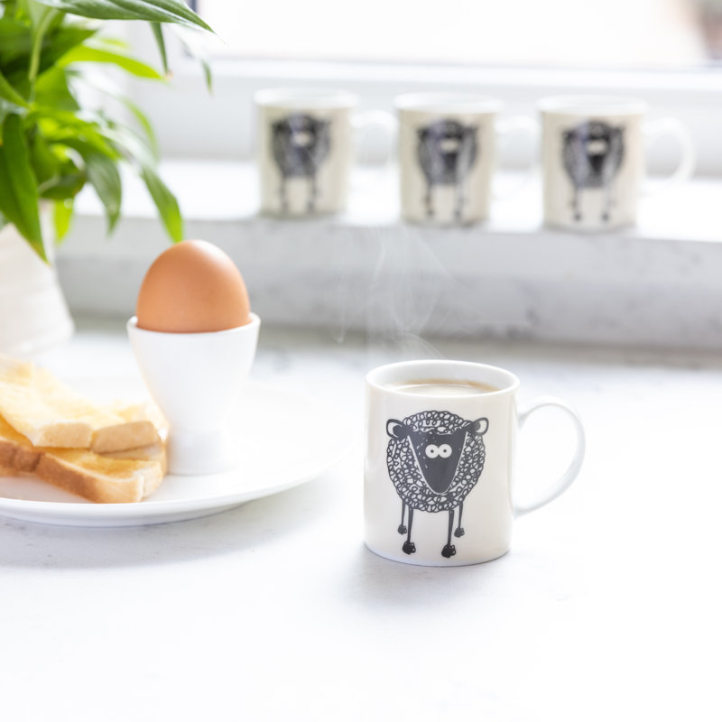 KitchenCraft 80ml Porcelain Sheep Espresso Cups