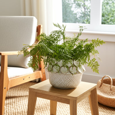Élégant pot d'intérieur en céramique avec détail sculptural en forme de cœur - Pot décoratif brillant pour pots de fleurs modernes - Jardinières d'extérieur texturées et décoration de jardin