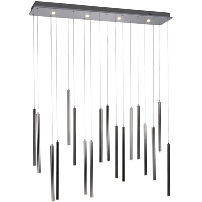 Modern 18 Light LED Rod Pendant