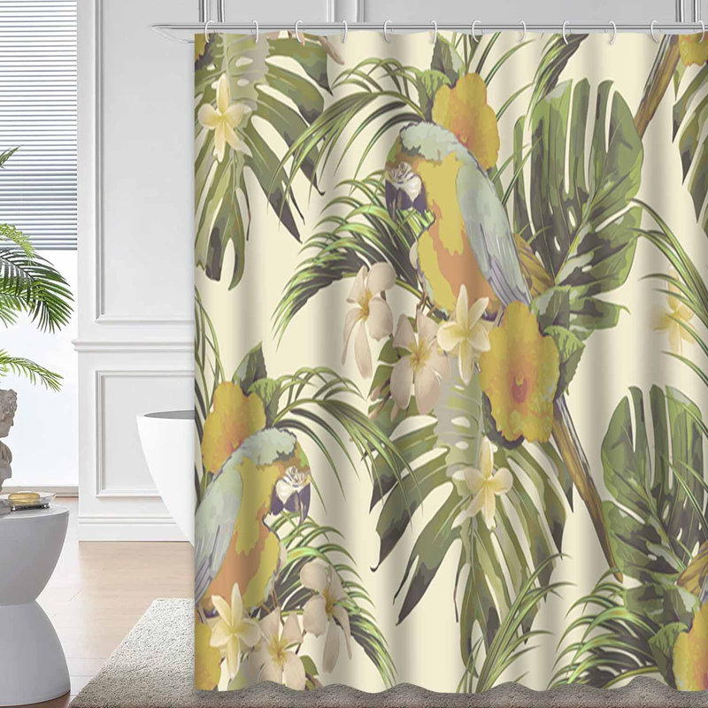 Rideau de douche Tropical Floral, L 72 po x l 84 po