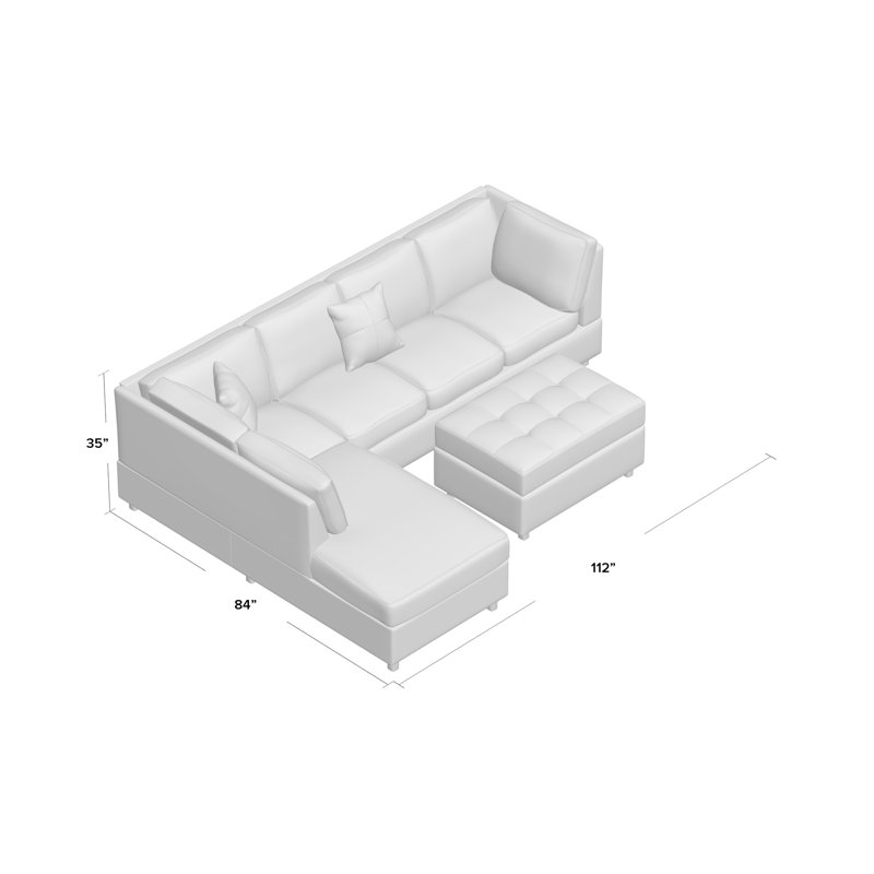 Meece Reversible Coner Sofa, Hazelnut