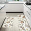 Ensemble de 2 tapis de cuisine aquarelle, lapins et fleurs