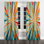 Rideau coloré occultant coloré avec œillets Mid Century Century