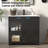 36" Single Bathroom Vanity Base Cabinet Only, Sliding Barn Door, without Sink Top-118663838