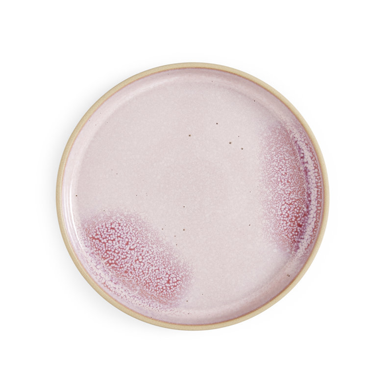 PORTMEIRION MINERALS SET OF 4 SIDE PLATES ROSE QUARTZ 8.5"