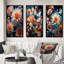 «Meadow Chrysanthemum Charm», 3 pièces sur toile-744023460-744023466