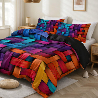 Ensemble de housse de couette style gothique pour grand lit, ensemble de literie 3 pièces pour décoration de chambre à coucher Housse d'édredon rétro en squelette doré avec 1 taie d'oreiller