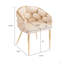 Ensemble de 2 fauteuils d'appoint faits à la main avec pieds dorés, fauteuil en velours moderne pour le salon et la chambre à coucher (fauteuil d'appoint)-1776469748