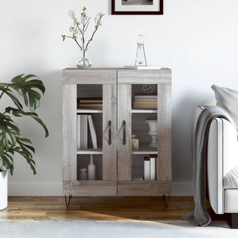 Marialyce Display Cabinet, Grey Sonoma