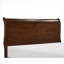 Structure de lit en bois brun pour grand lit en bois brun pour la chambre à coucher, conception classique traditionnelle Louis Philippe