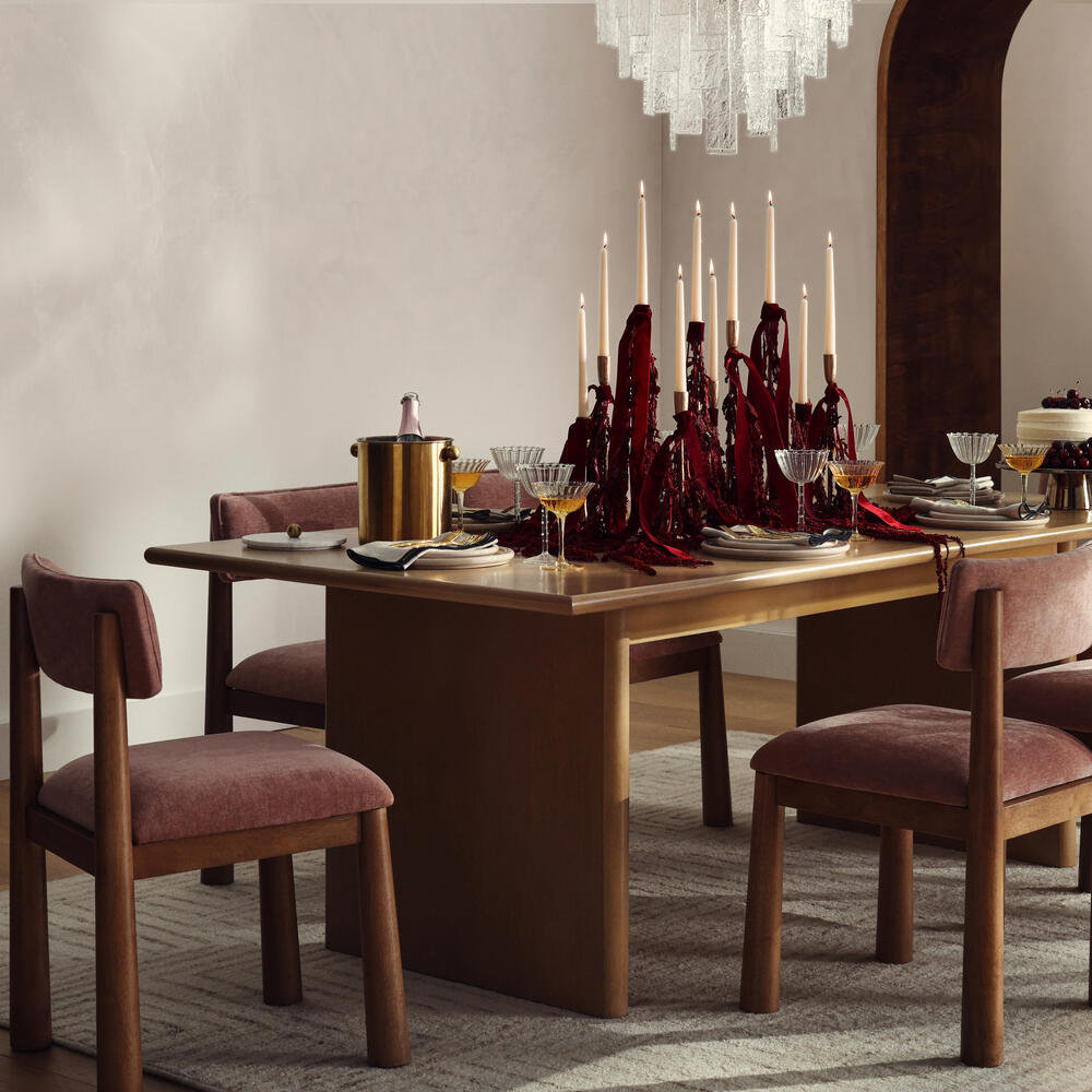 Mira Dining Chair, Oak Frame/Clay Upholstery