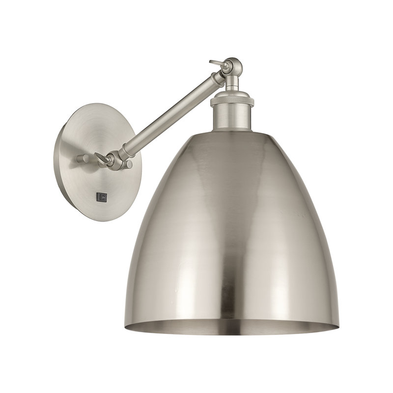 Applique murale 1 lumière 9 po Allare, Nickel satiné