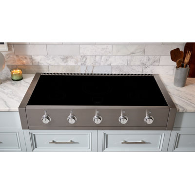AGA Mercury 48"W. Induction Rangetop with Brushed Nickel Trim