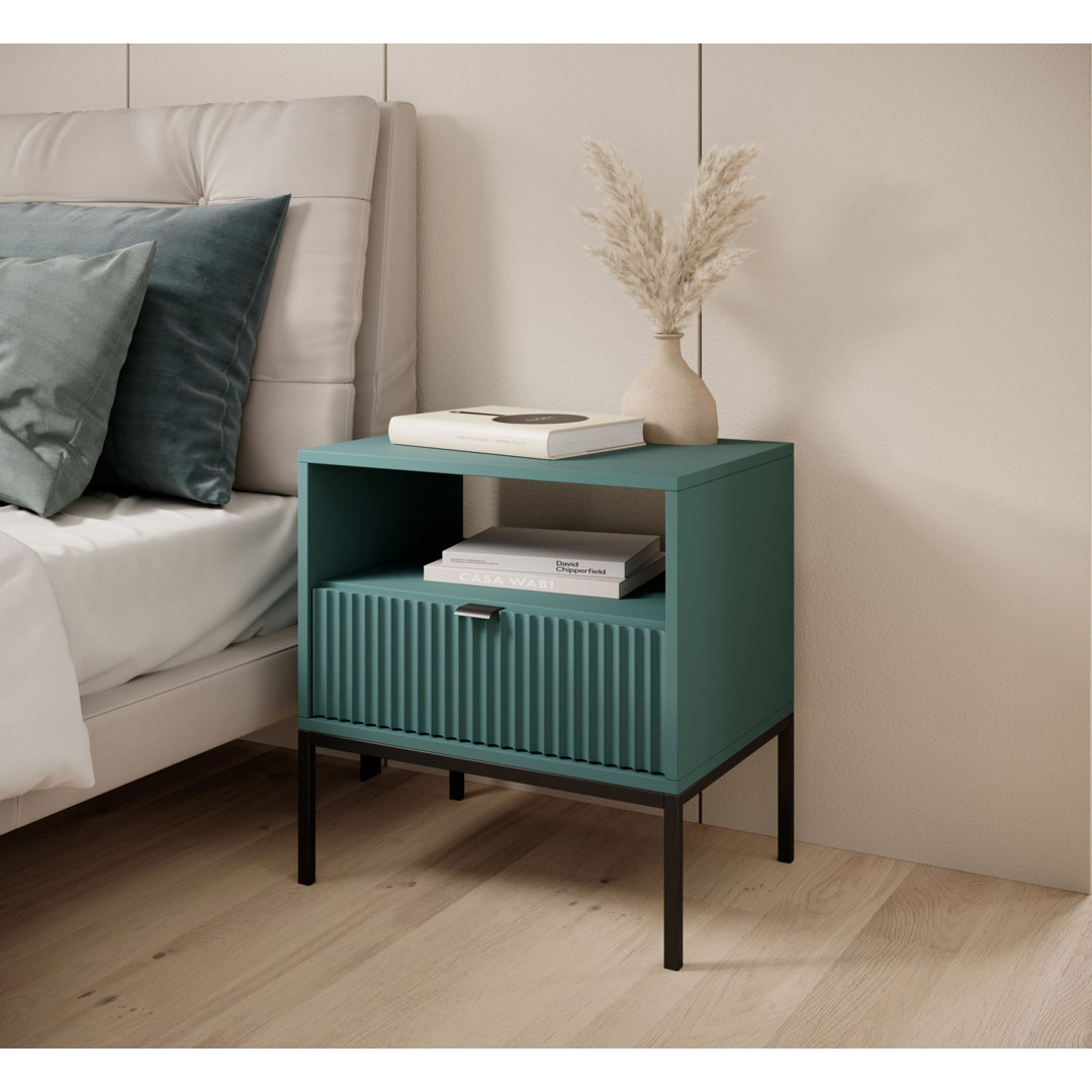 54cm W Manufactured Wood Bedside Table