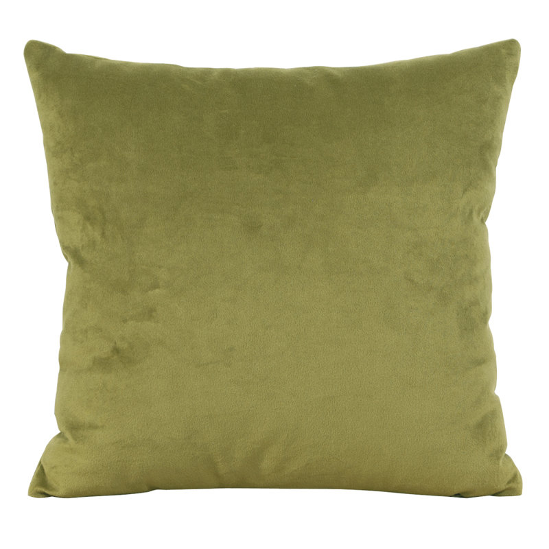 Square Pillow Cover & Insert, 20" H x 20" W x 8" D, Bella Moss, Polyester/Polyfill