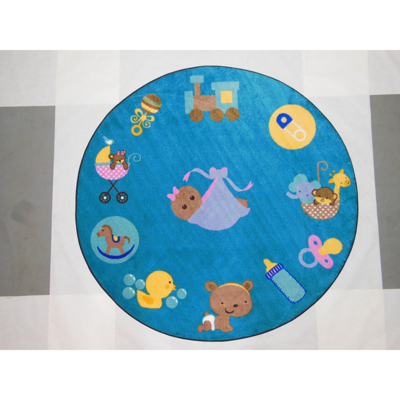 Tapis décoratif bleu Jenson