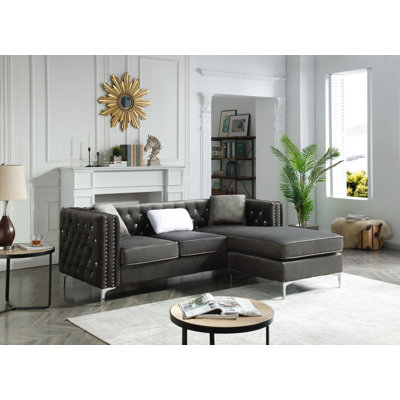 Paige 87in Sofa, Gray