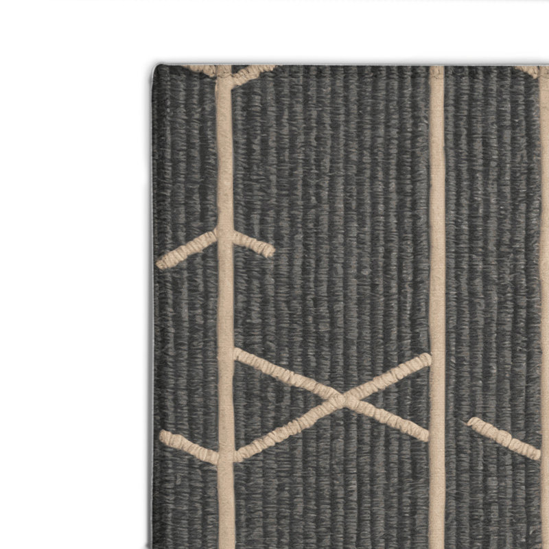 Trellis Gray Indoor and Outdoor Area Rug, Rectangle 4' x 6'