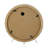 Round Distressed White Analog Wood Quartz Tabletop Clock With Gold Accent