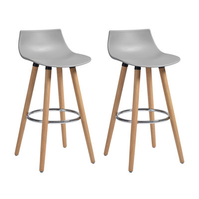 Amethyst Counter Stool with Solid Wood Frame