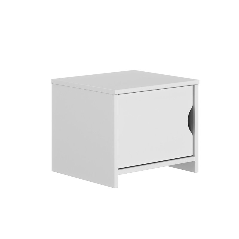 Jams 40 cm W Bedside Table, White