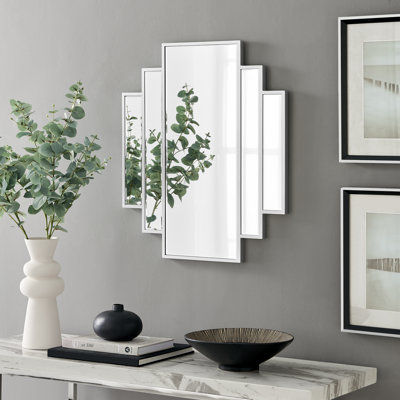 Lecompton Deco 1920S Inspired Silver Statement Wall Mirror
