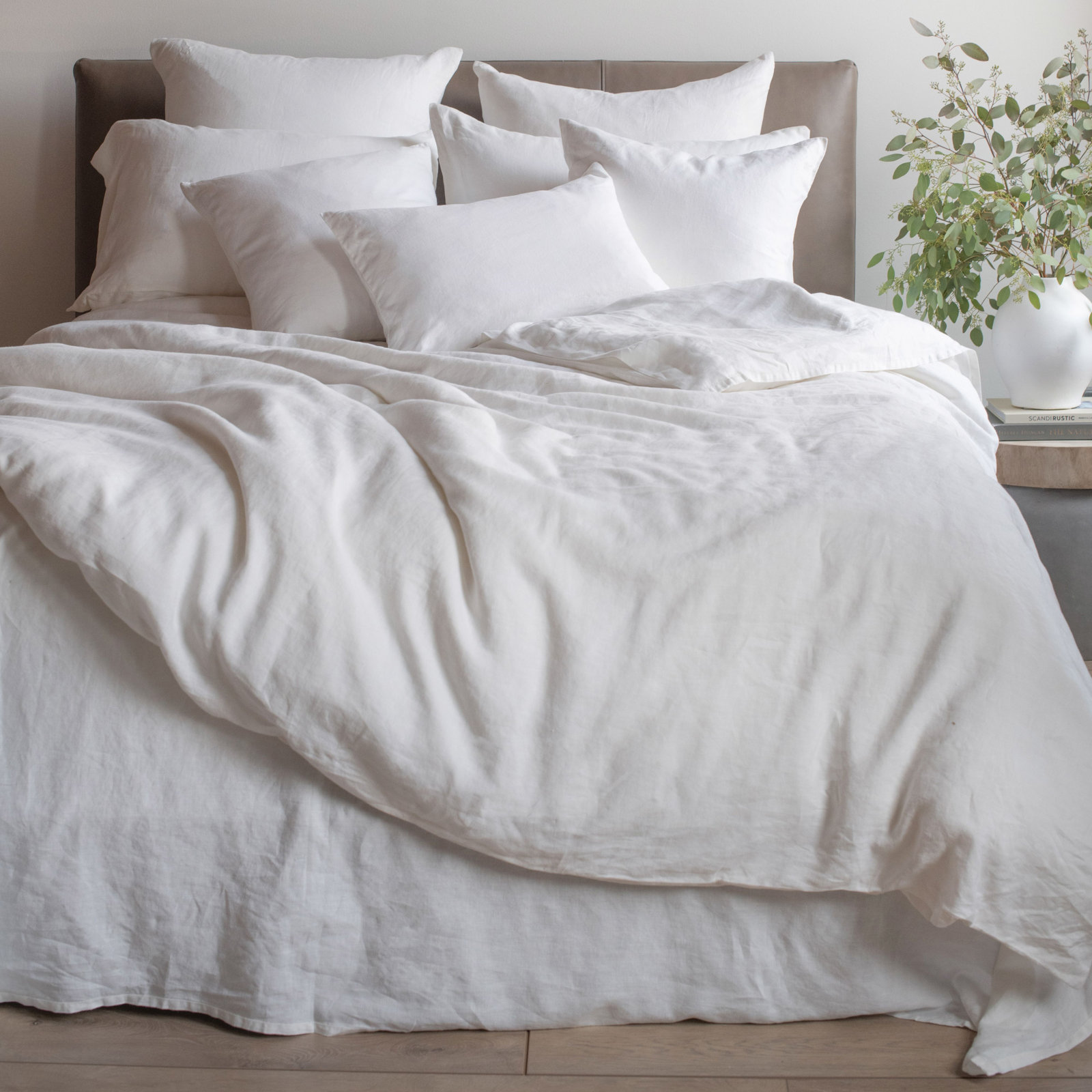100% French Linen Duvet Cover, Cream, King Duvet Cover