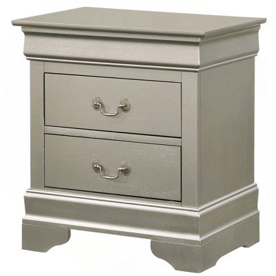 Elegant Charming 2 Drawer Woode Nightstand For Your Bedroom