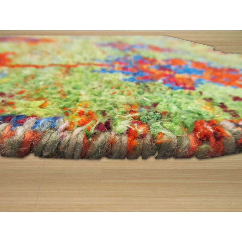 Tapis oriental moderne contemporain en soie noué à la main 9 x 12