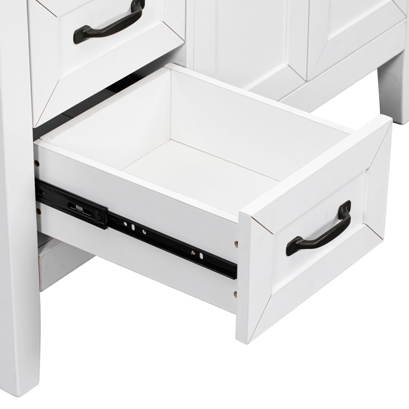 Base de meuble-lavabo simple 35,5 po seulement, Blanc