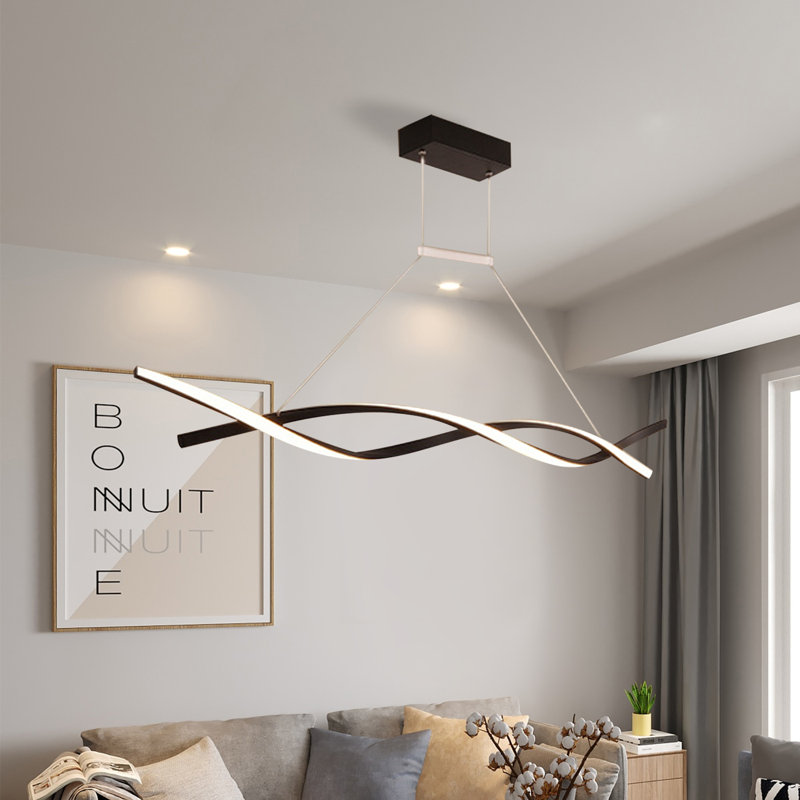 Chamaya 2 - Light Unique/Statement LED Chandelier, Black