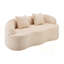 Canapé courbé avec accoudoir rond, canapé à compression avec 2 coussins, canapé crème, sans assemblage-116761758