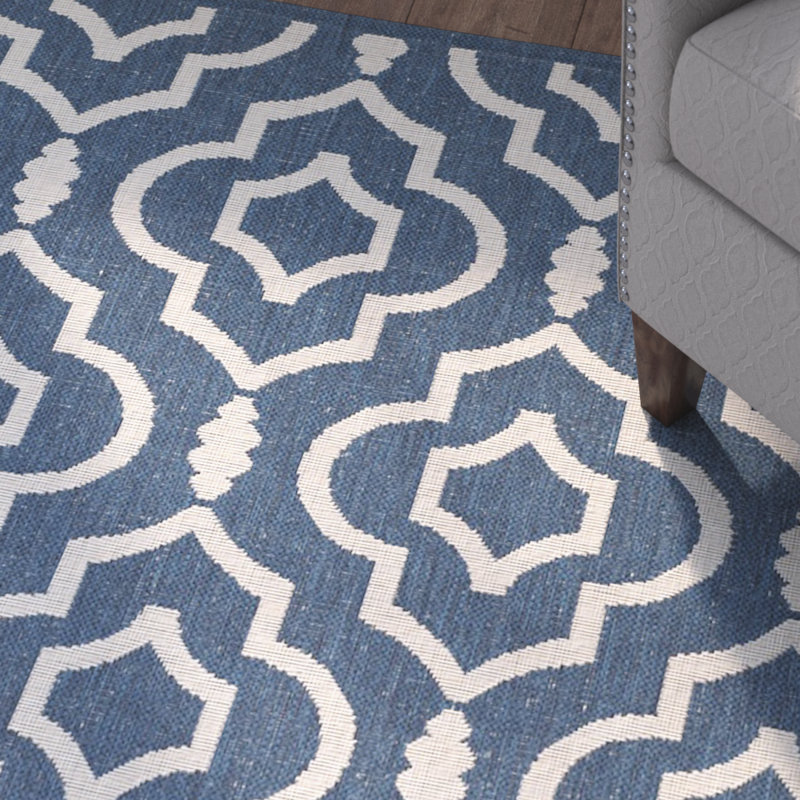 Herefordshire Performance Geometric Indoor/Outdoor Area Rug, Rectangle 8' x 11'