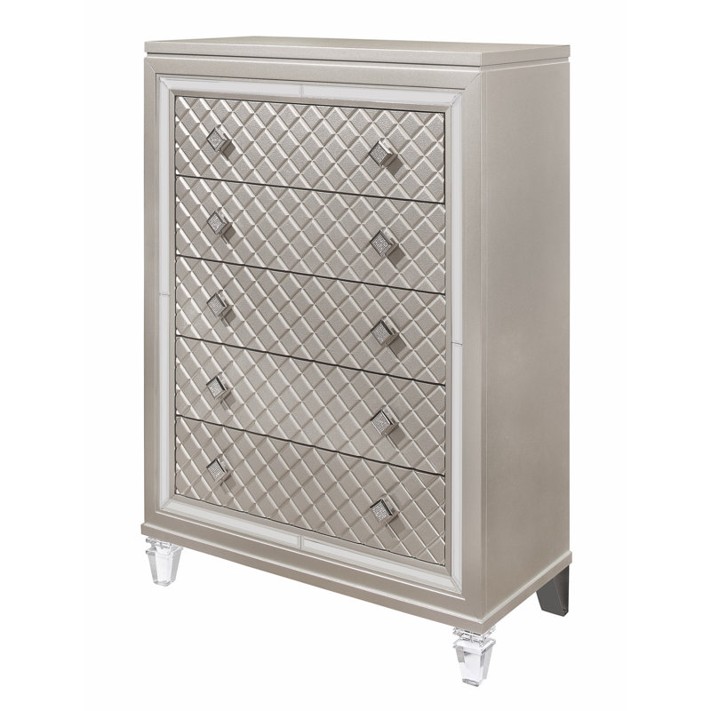 Commode de rangement avec tiroirs et pieds avant en acrylique